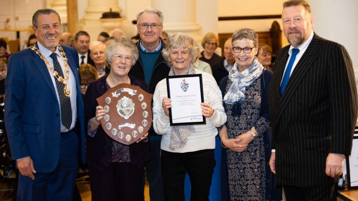 Canute Lunch Club volunteers receive award from Town Mayor