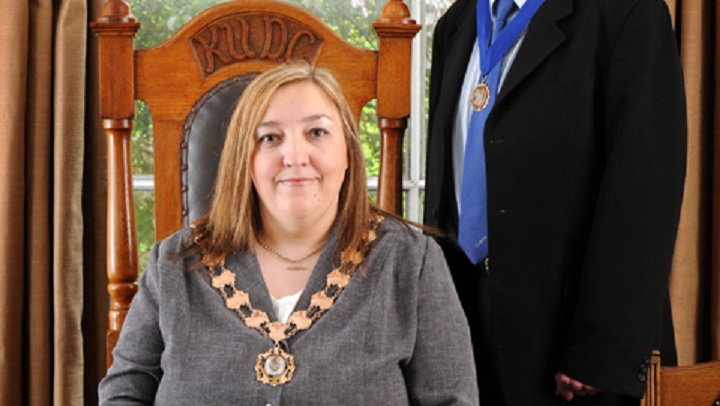 Cllr Barbara Hamilton Coan as Town Mayor