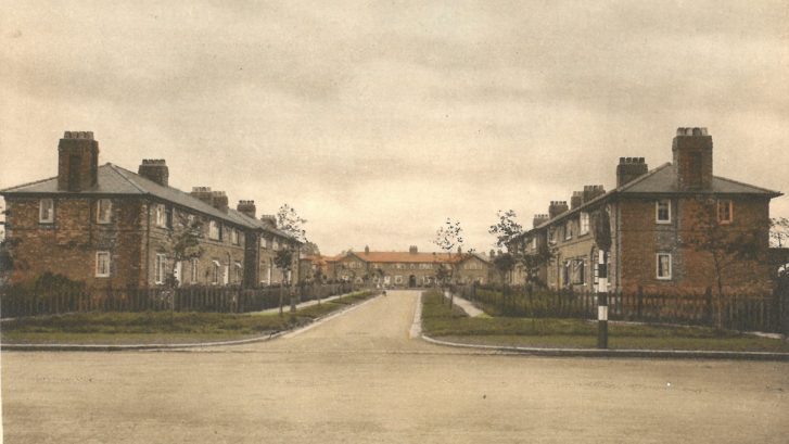 An old postcard view of Heathfield Square