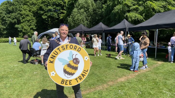 Cllr Bryan Hartley launches the Bee Trail