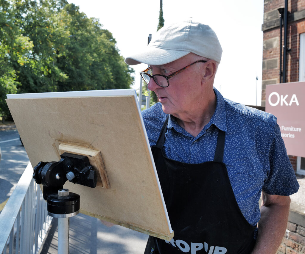 Garry Hartley painting The White Bear