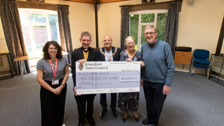 Kay Baker (Hope Central), Paul Deakin (St Cross), Bryan Hartley, Hillary Savage (Lay Minister) and Ian Robertson (Hope Central)