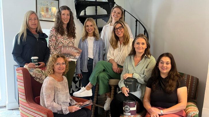 Photo Knutsford Town Council L to R : Michelle Fish – Havwoods Caterine Hooper – Detaljer Bianca Morgan – Bianca Morgan Architects Hannah Boylan - Susie Watson Designs Louisa Crossman - OKA Anna Marczynski of Anna Marczynski Interior Design Helen Dufton of Arthur Lee Hannah Barnes of Hannah Barnes Designs