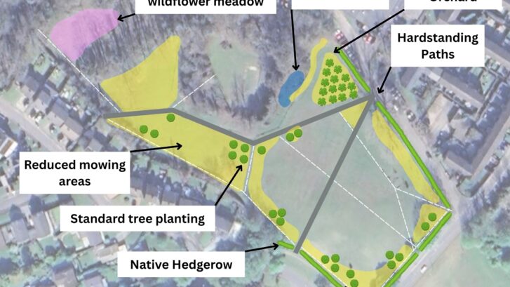 A plan showing the proposals