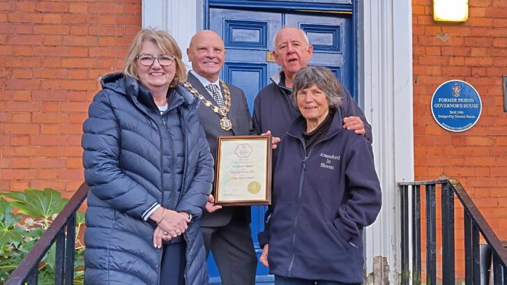 From left to right Vicky Goodwin, Knutsford Mayor, Barry Tilby, Joy Jones