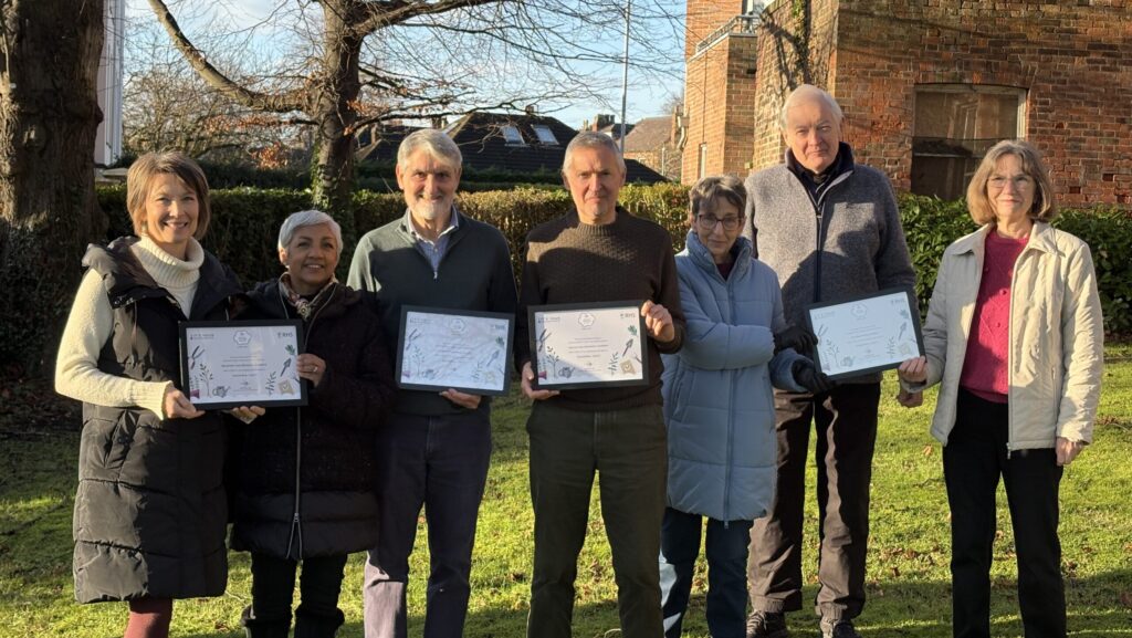 From left to right Jackie Edwards, Sikha Dutton, Kevin Griffiths, Paul Jackson, Sue Galloway, Roger Brown, Christine Skinner