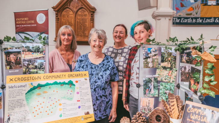 Councillor Lesley Dalzell and other members of Crosstown Community Orchard