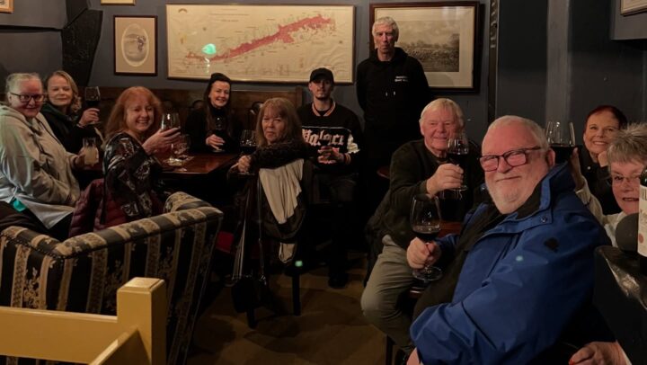 Tour guests at Morgan Edwards with George Williams, the tour guide.