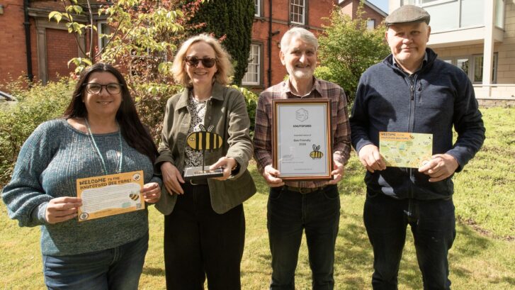 Members of the Nature Action Plan WG with the award