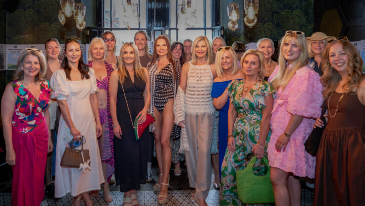 A group of women modelling clothes at Knutsford Fashion Week