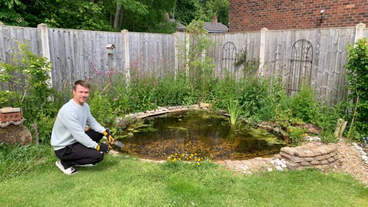 James Richardson with his pond