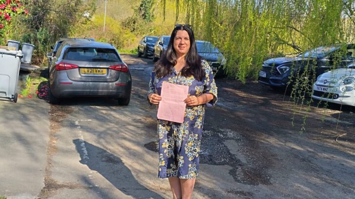 Cllr April Johnson with DMMO Evidence Form